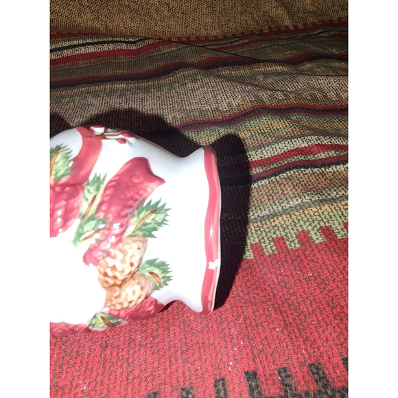 Collectible Bico Porcelain Salt & Pepper Shakers Pinecone Ribbon Flower Decor - Picture 5 of 8